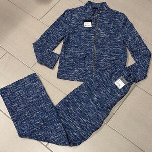 St. John Navy Tweed Jacket